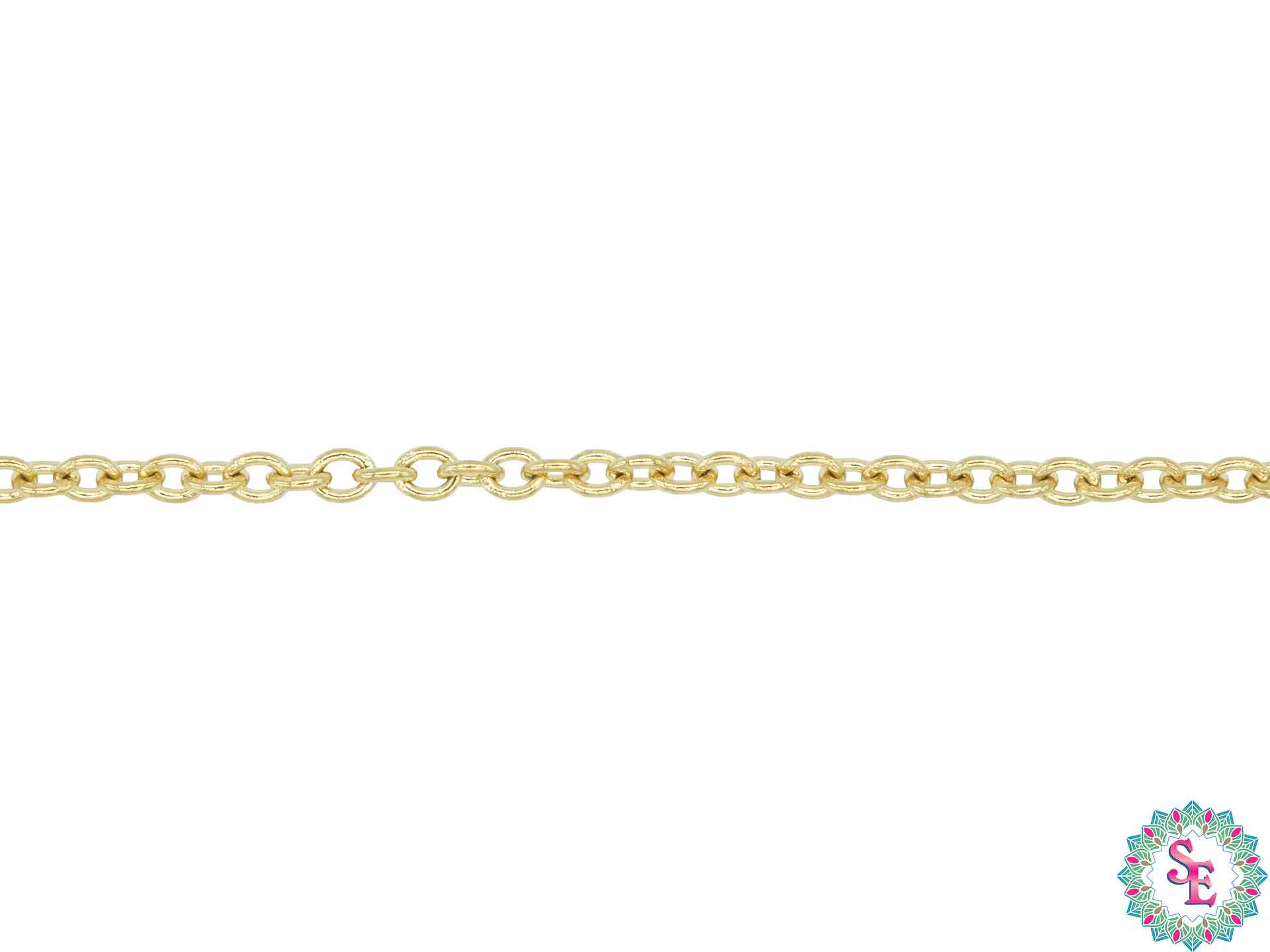 ACERO DORADO CADENA OVALADA 0.4MM  1