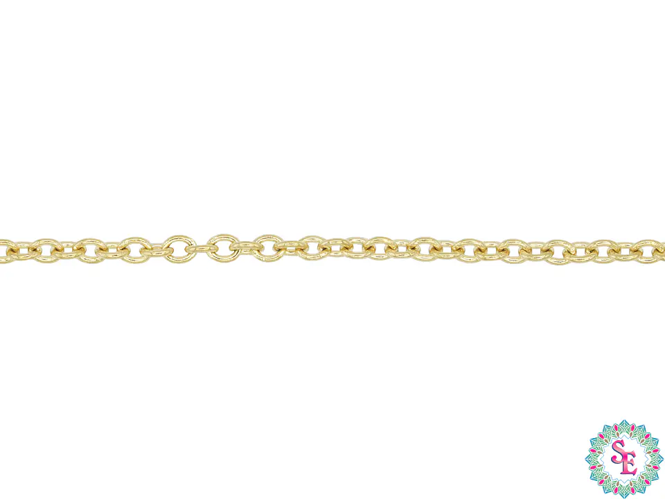 ACERO DORADO CADENA OVALADA 0.4MM  1