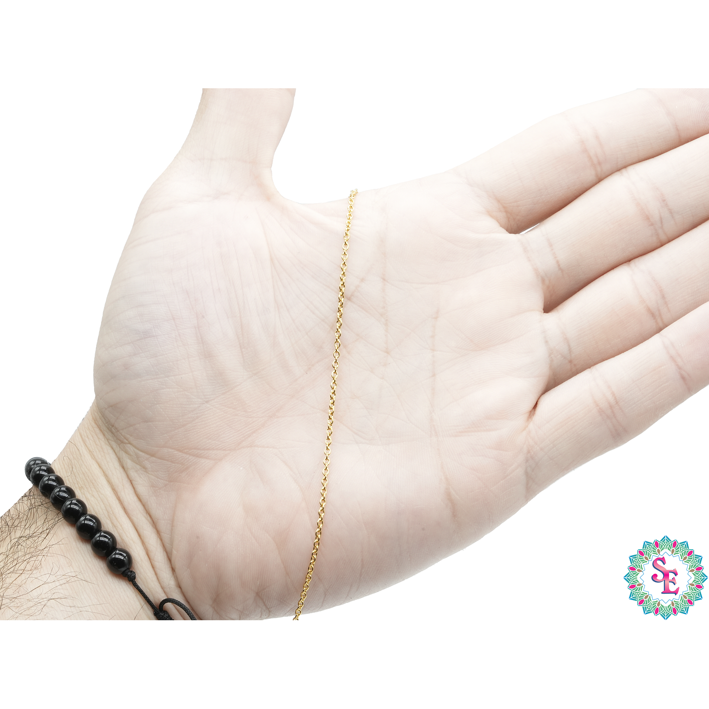 ACERO DORADO CADENA OVALADA 0.4MM  2