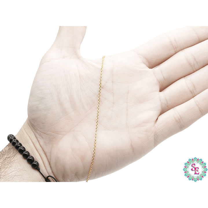 ACERO DORADO CADENA OVALADA 0.4MM  2