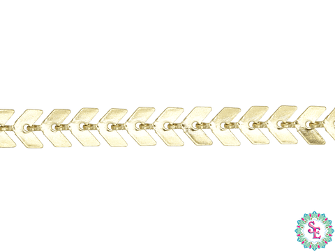 ACERO DORADO CADENA ESPIGA 6MM   