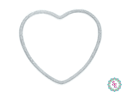 ACERO PLATEADO CORAZON FIGURA 16MM