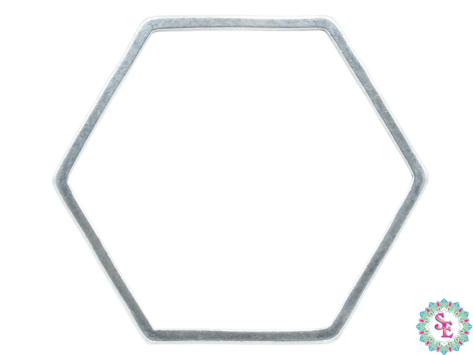 ACERO PLATEADO HEXAGONO FIGURA 20MM 1