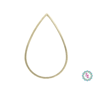 ACERO DORADO LAGRIMA FIGURA 25*17MM