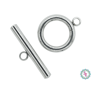 ACERO PLATEADO BROCHE SALVAVIDA REDONDO 12MM