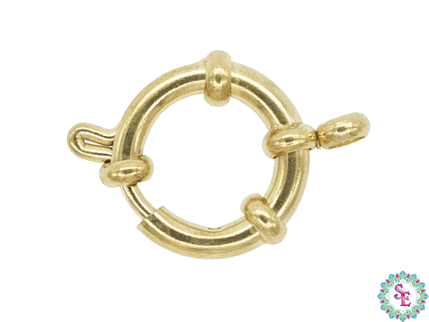 ACERO DORADO BROCHE MARINERO 14MM