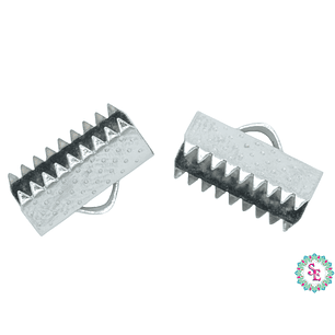 ACERO PLATEADO TERMINAL CARTERA 13MM   