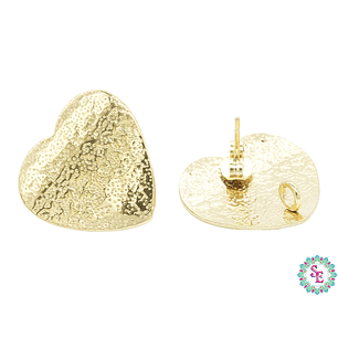 ACERO DORADO TOPO 133 CORAZON ESCARCHA 20MM 