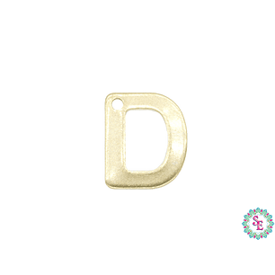ACERO DORADO ABECEDARIO DIJE LETRA D  11MM