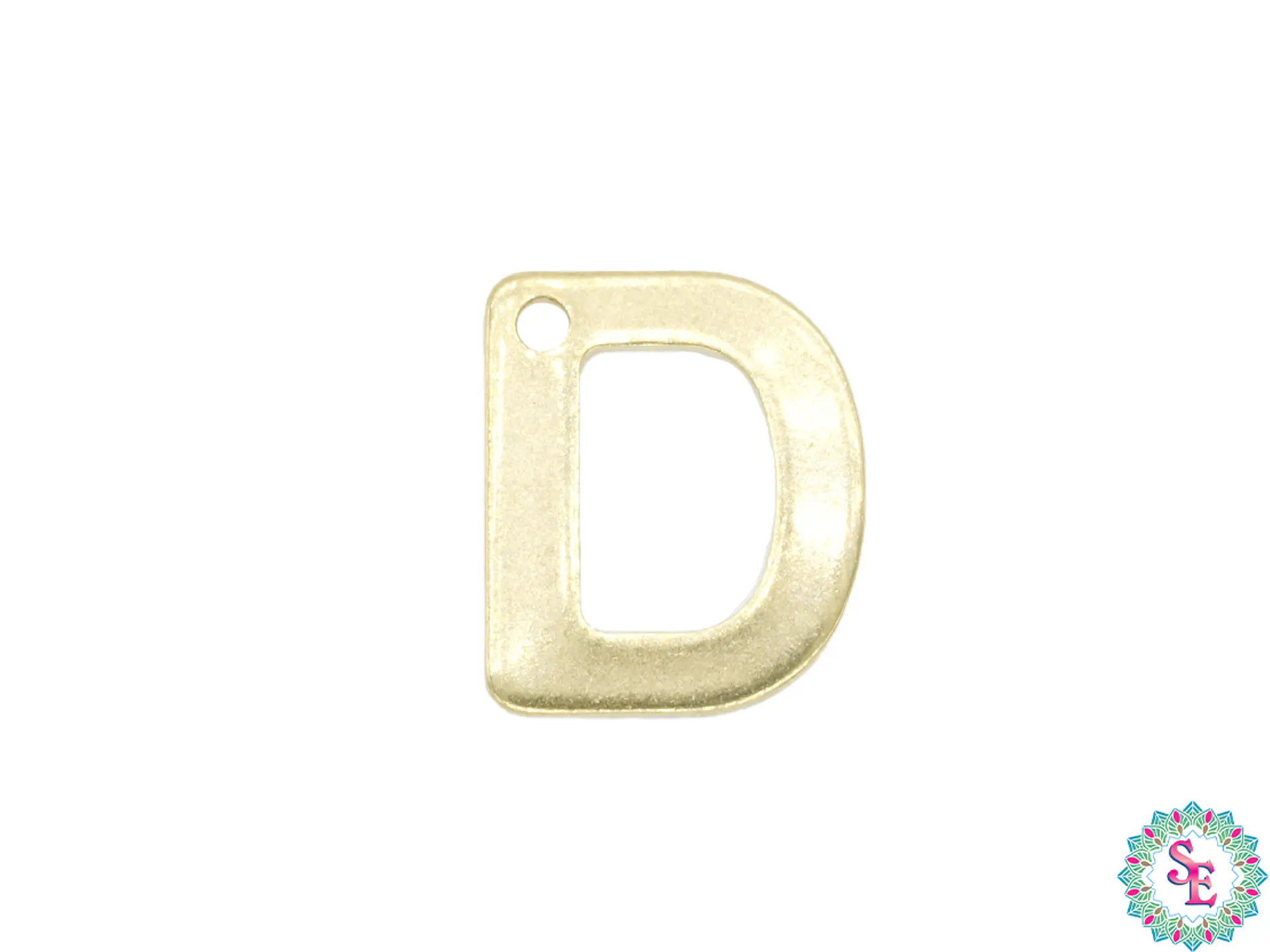 ACERO DORADO ABECEDARIO DIJE LETRA D  11MM 1