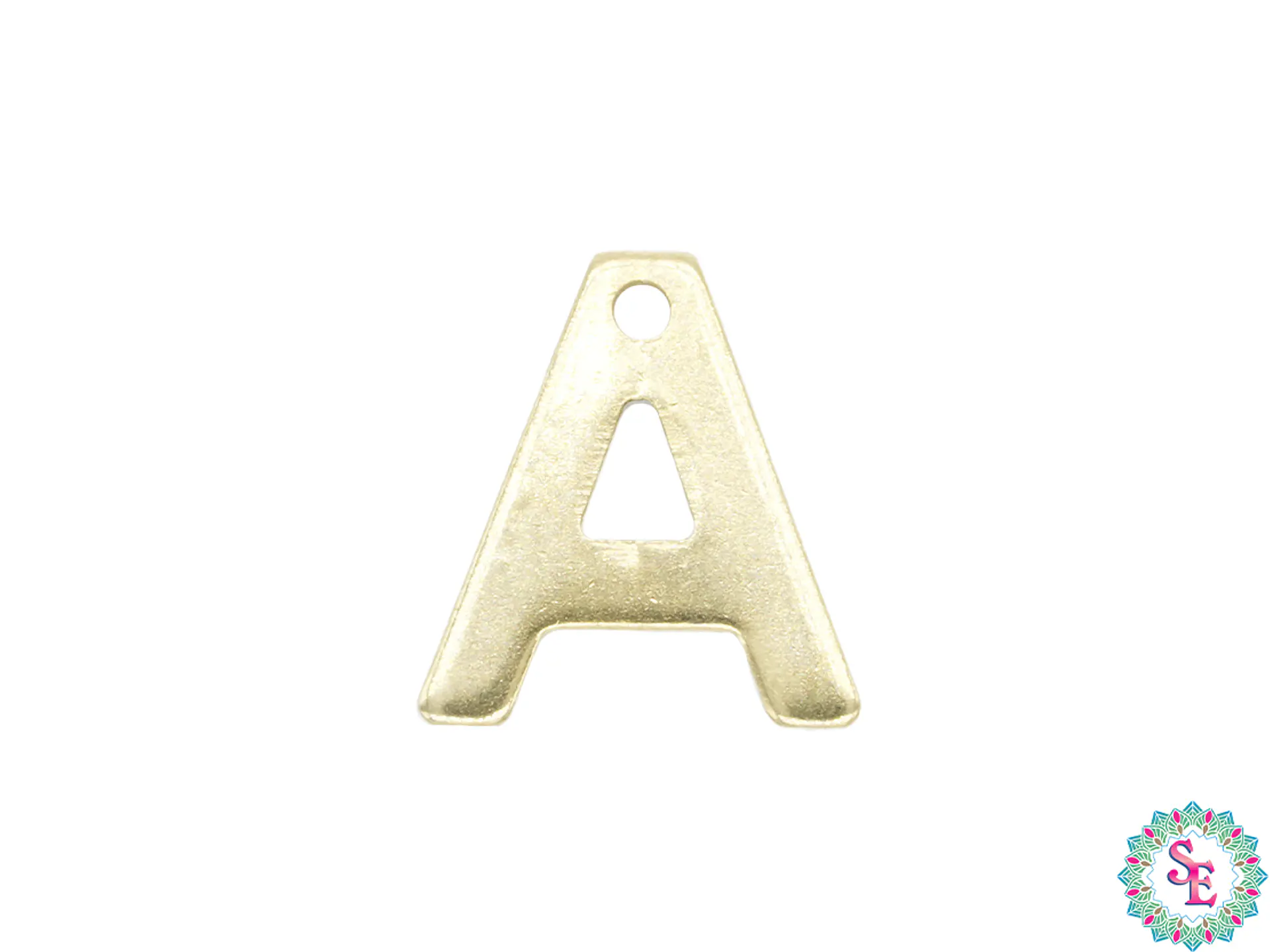 ACERO DORADO ABECEDARIO DIJE LETRA A   11MM 1