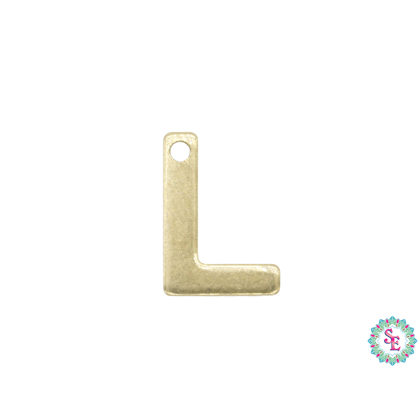 ACERO DORADO ABECEDARIO DIJE LETRA L  11MM 1