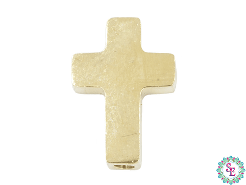 ACERO DORADO CENTRO PULSERA CRUZ PQ 15*9*3MM