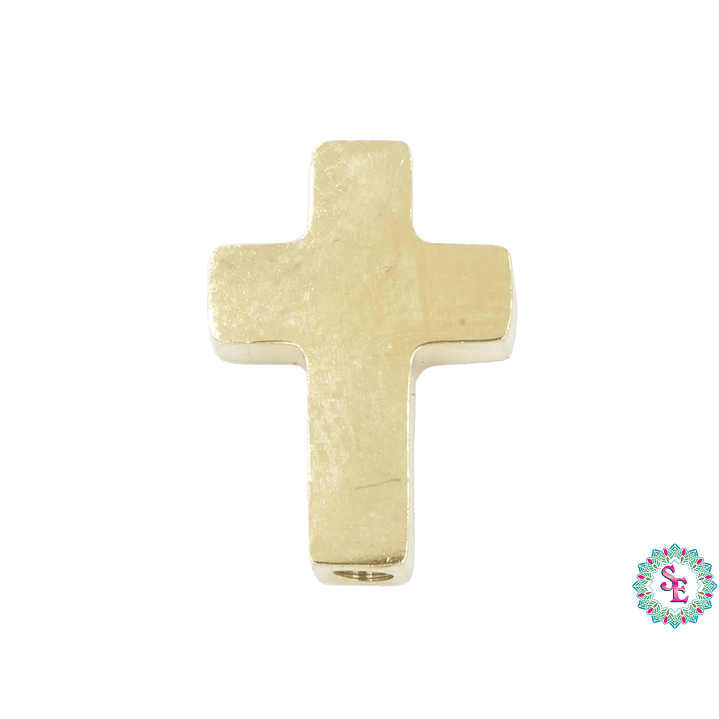 ACERO DORADO CENTRO PULSERA CRUZ PQ 15*9*3MM 1
