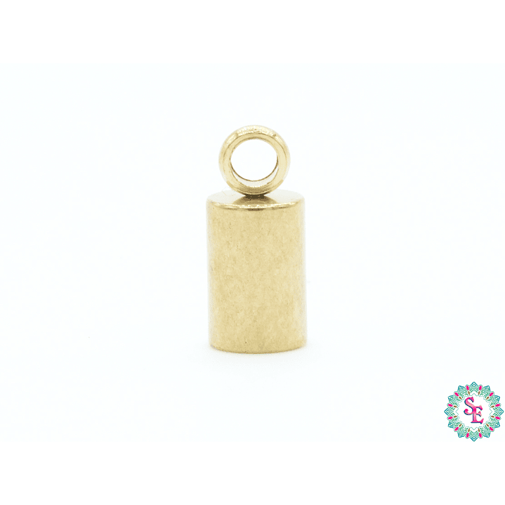 ACERO DORADO TERMINAL CAMPANA LISA 3MM 1