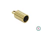 ACERO DORADO TERMINAL CAMPANA LISA 3MM - Miniatura 2