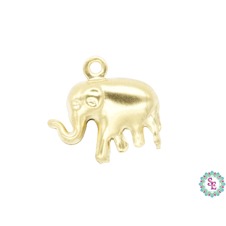 ACERO DORADO DIJE ELEFANTE 14MM 1