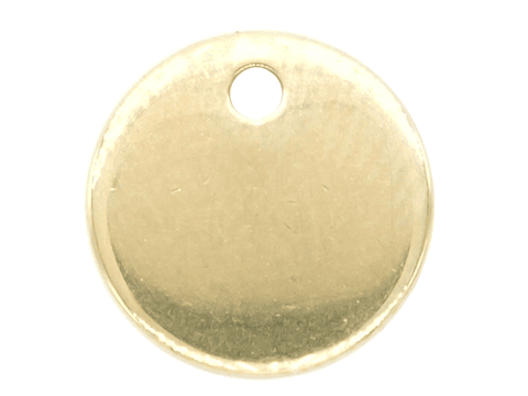 ACERO DORADO DIJE CIRCULO 10MM (Perfecto para Marcar con Laser)