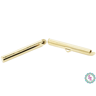 ACERO DORADO TERMINAL FLAUTA 30MM