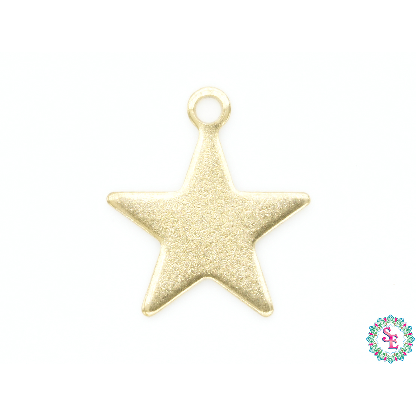 ACERO DORADO DIJE ESTRELLA LISA 14MM 1