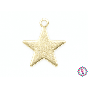 ACERO DORADO DIJE ESTRELLA LISA 14MM