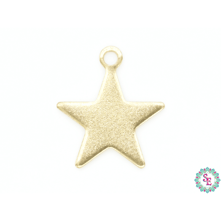 ACERO DORADO DIJE ESTRELLA LISA 14MM 1