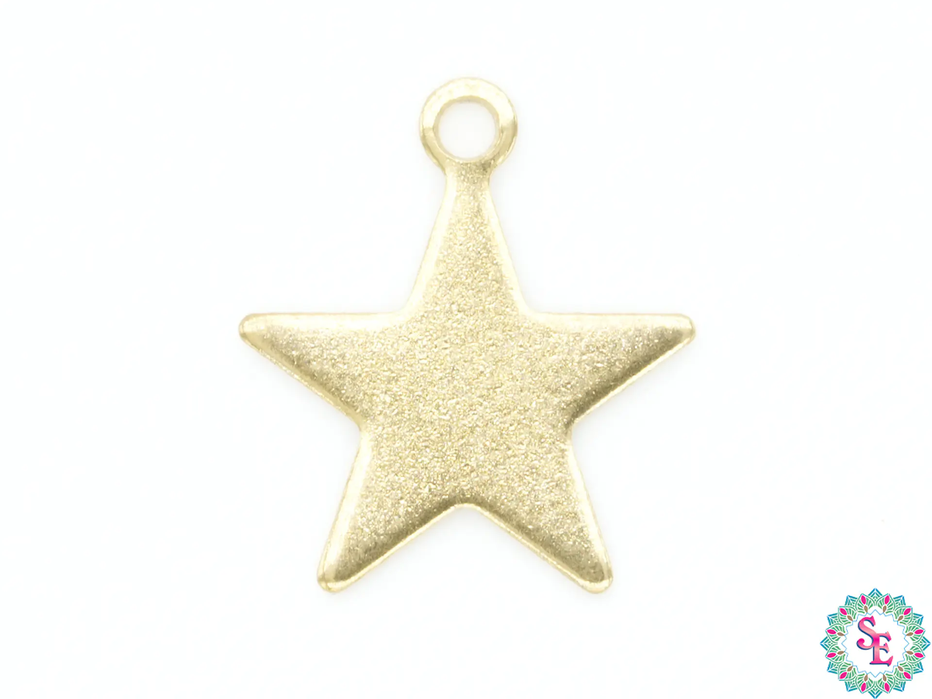 ACERO DORADO DIJE ESTRELLA LISA 14MM 1