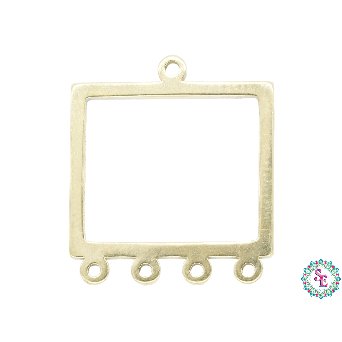 ACERO DORADO DIJE HERRAJE FIGURA RECTANGULO 20*18MM 1