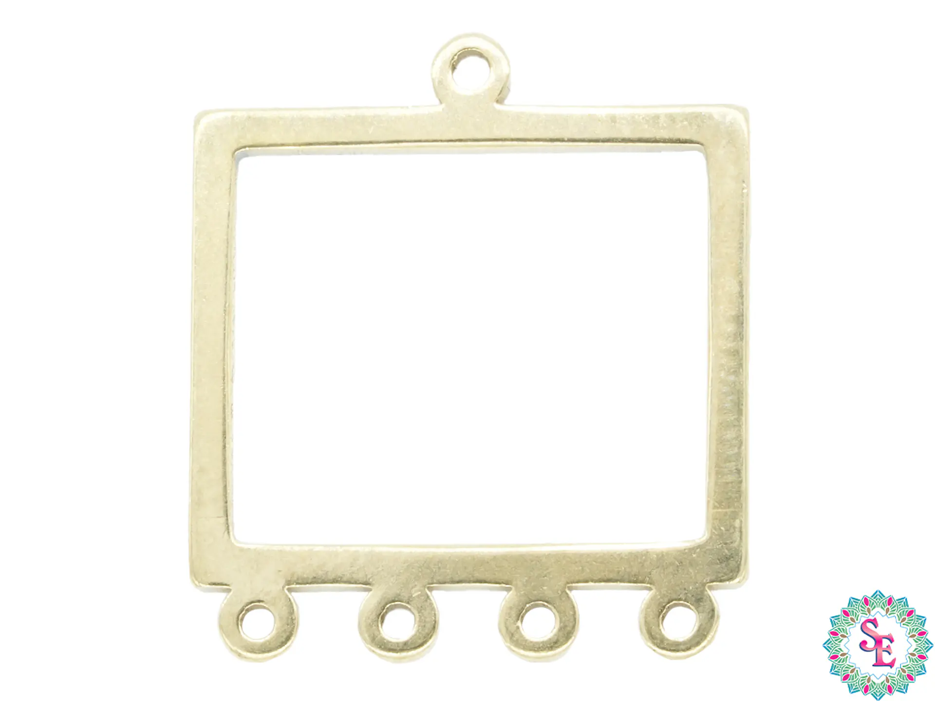 ACERO DORADO DIJE HERRAJE FIGURA RECTANGULO 20*18MM 1