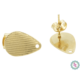 ACERO DORADO TOPO 22 LAGRIMA 16*10MM