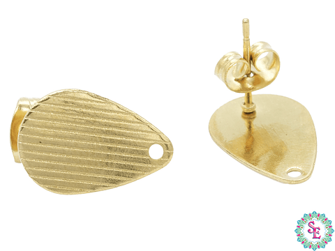 ACERO DORADO TOPO 22 LAGRIMA 16*10MM