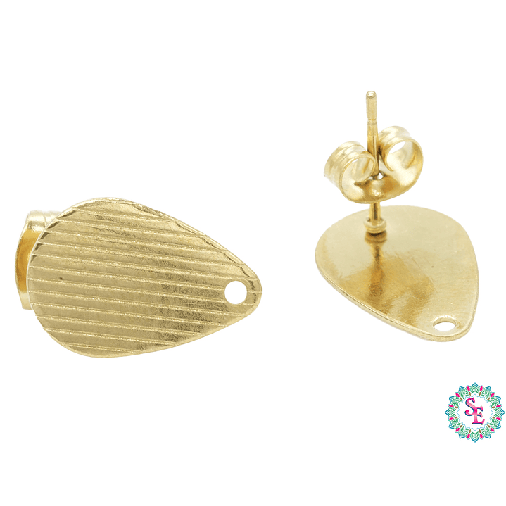 ACERO DORADO TOPO 22 LAGRIMA 16*10MM 1