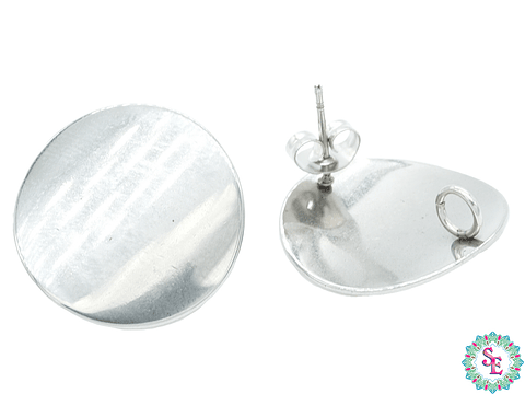 ACERO PLATEADO TOPO 29  REDONDO GRANDE 20MM 