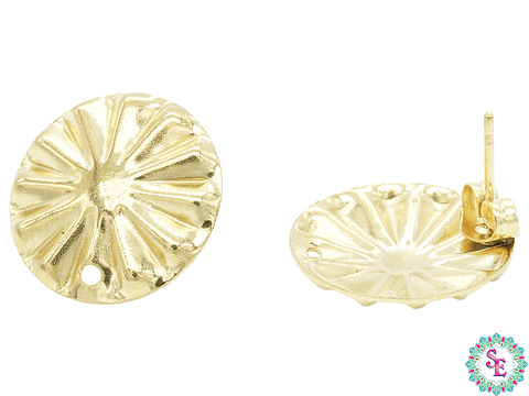 ACERO DORADO TOPO 80 REDONDO FLOR ACANALDO 17MM