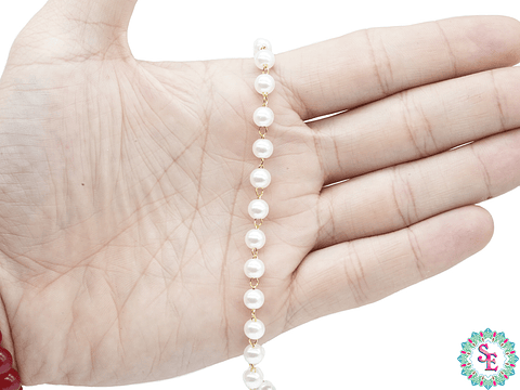 ACERO DORADO CADENA SEPARADOR PERLA 6.0M