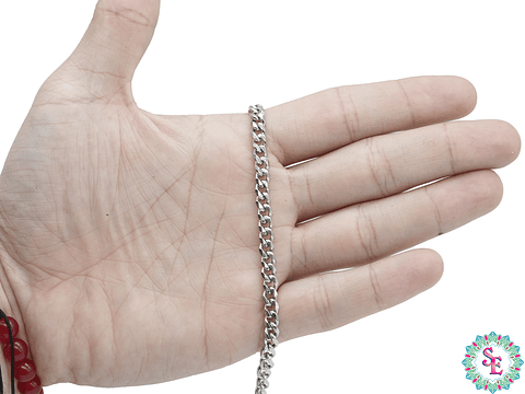 ACERO PLATEADO CADENA CUBANA 1.5MM