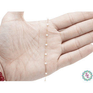 ACERO DORADO CADENA SEPARADOR PERLA 3.0MM