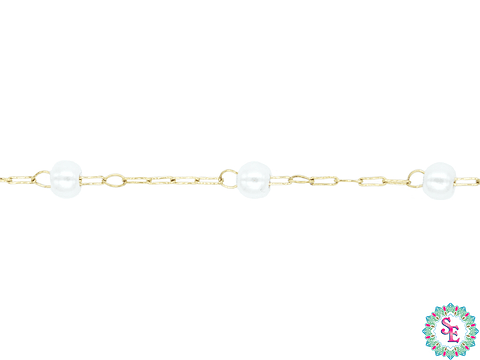 ACERO DORADO CADENA SEPARADOR PERLA 3.0MM