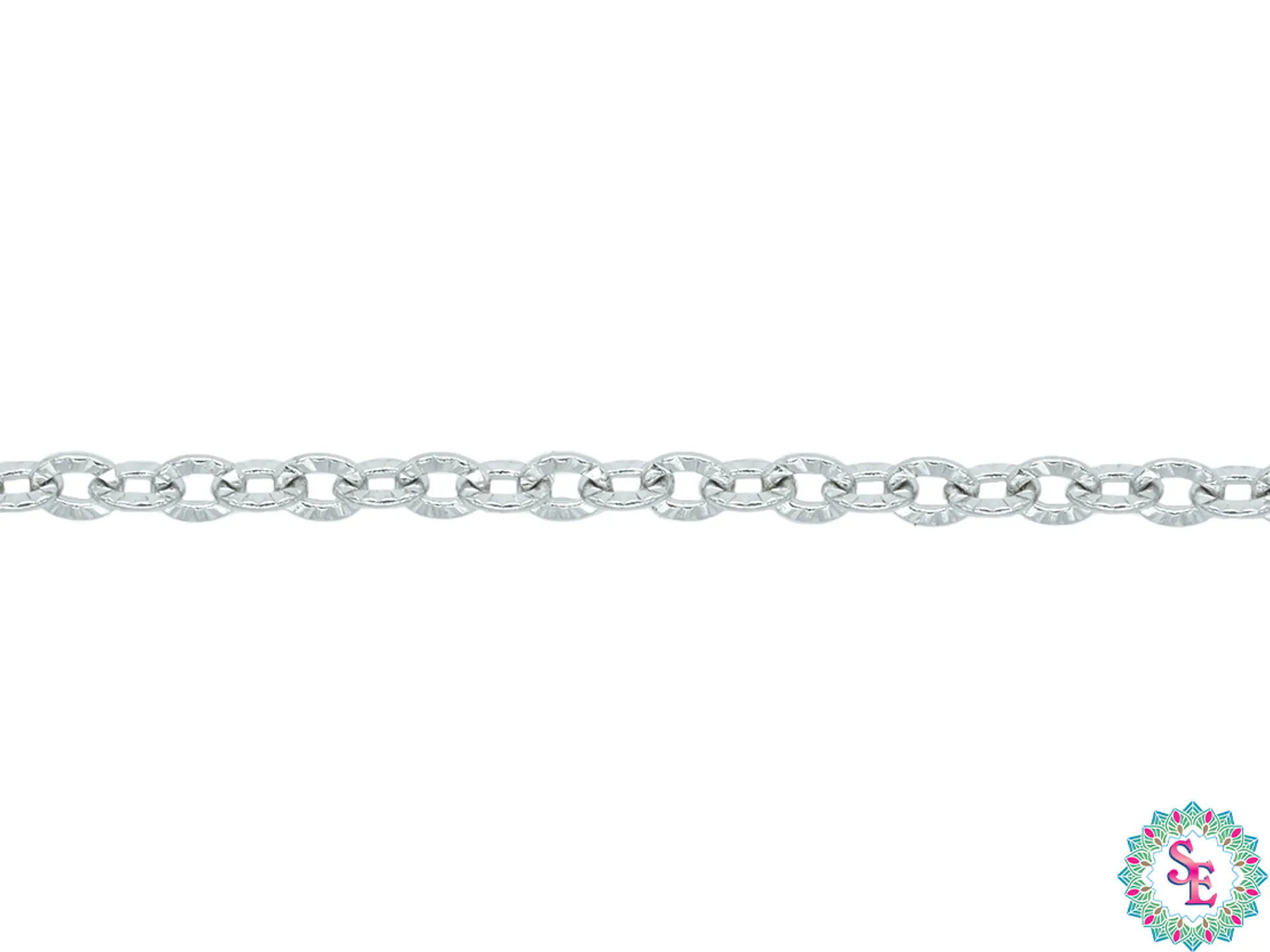 ACERO PLATEADO CADENA MARTILLADA 0.4MM 1