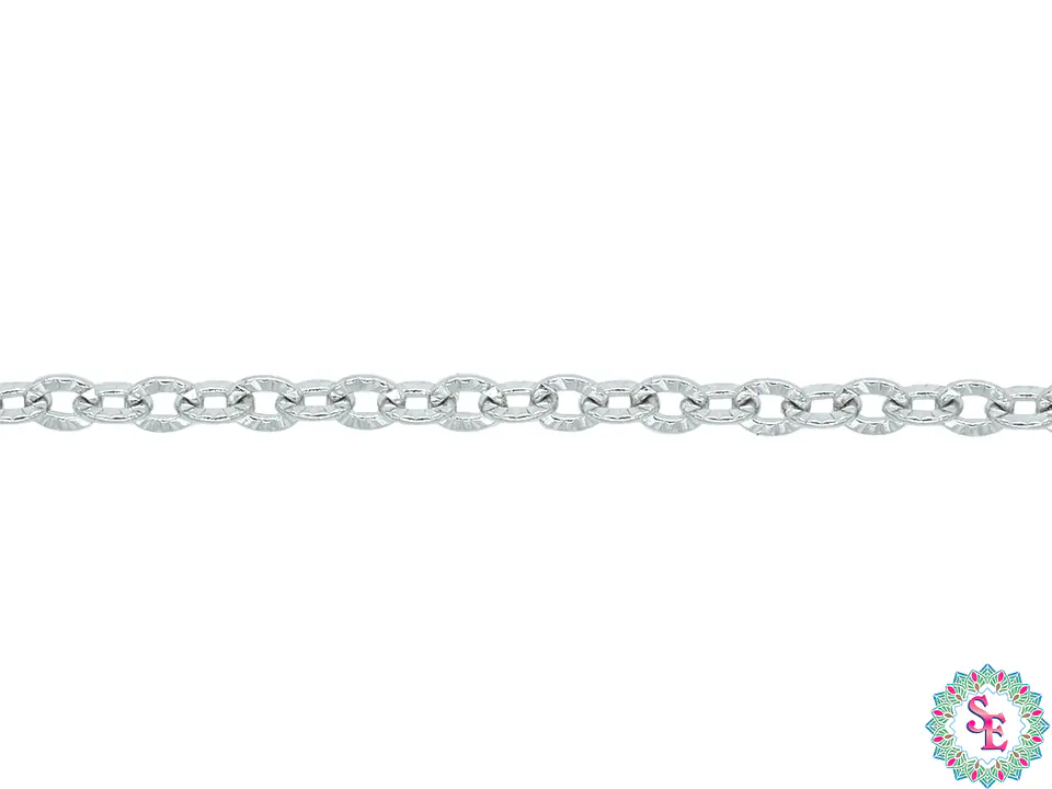 ACERO PLATEADO CADENA MARTILLADA 0.4MM 1