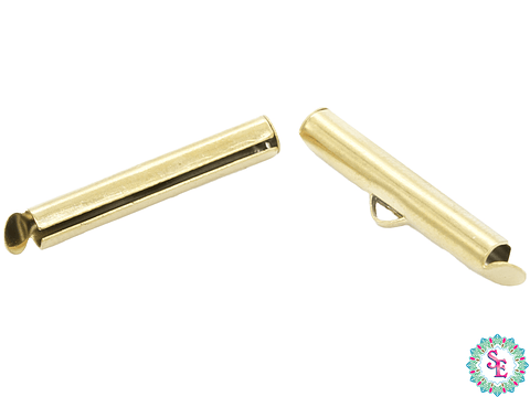 ACERO DORADO TERMINAL FLAUTA 25MM (MIYUKI-CHAQUIRA) 