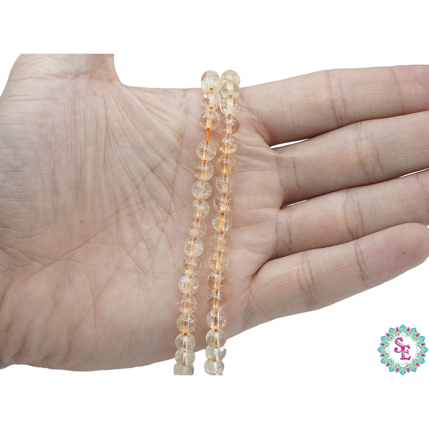 PIEDRA NATURAL LISA CITRINO # 6MM 2