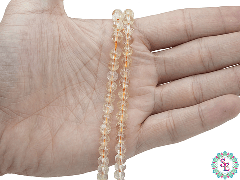 PIEDRA NATURAL LISA CITRINO # 6MM