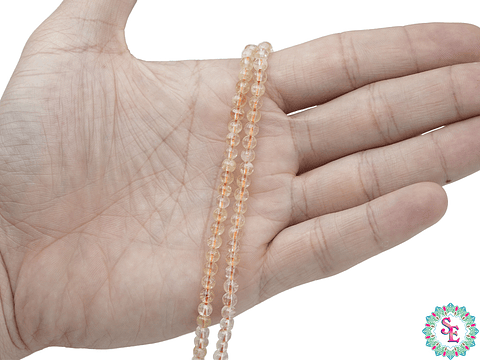 PIEDRA NATURAL LISA CITRINO # 4MM