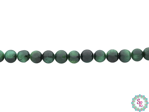 PIEDRA NATURAL LISA OJO DE TIGRE VERDE # 4MM