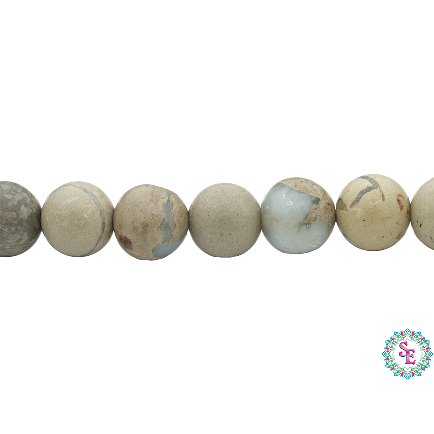 PIEDRA NATURAL LISA JASPER SERPENTINA # 8MM 1