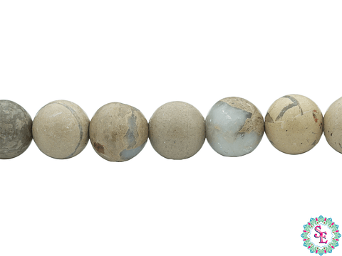 PIEDRA NATURAL LISA JASPER SERPENTINA # 8MM