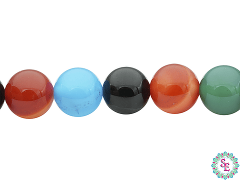 PIEDRA NATURAL LISA JADE MIX #10MM