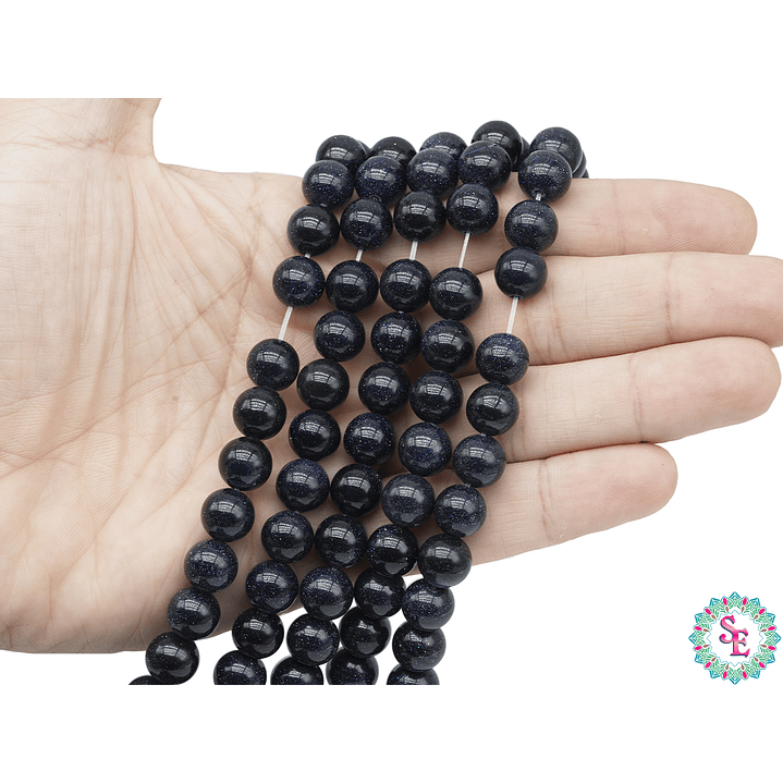 PIEDRA NATURAL LISA LLUVIA DE PLATA # 10MM 2