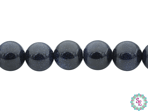 PIEDRA NATURAL LISA LLUVIA DE PLATA # 10MM